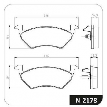 PASTILHA - VW GOL GERAÇÃO V 1.0 04-11/ D TEVES FSII PLUS  VW GOL GERAÇÃO V 1.6 04-11/ D TEVES FSII PLUS  VW GOL GERAÇÃO COBREQ