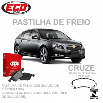 Pastilha Freio - Dianteira   -   Cruze 1.8 16v 12/...,