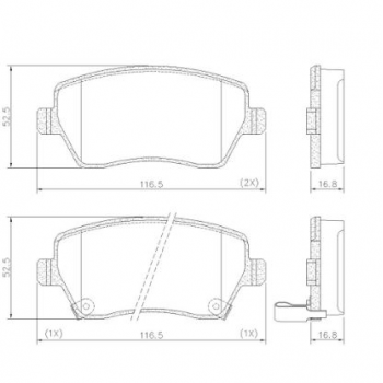 PASTILHA FREIO - DIANT. DUSTER, CAPTUR LONAFLEX