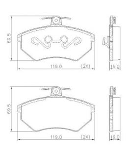 Pastilha Freio Golf 1.8 95/...