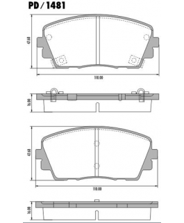 Pastilha Freio Picanto  ( C/ Anti - Ruido )