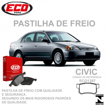 Pastilha Freio - Traseira   -   Accord 02/..., Accord