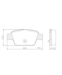 PASTILHA FREIO - TRASEIRA   -   FIAT STILO 1.8 16V, LONAFLEX