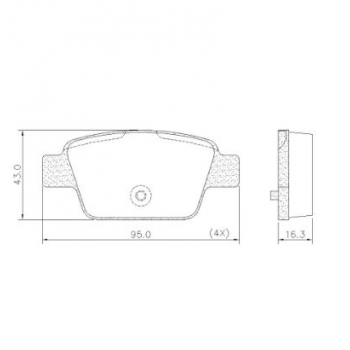 PASTILHA FREIO - TRASEIRA   -   FIAT STILO 1.8 16V, LONAFLEX