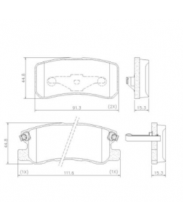 PASTILHA FREIO - TRASEIRA   -   MITSUBISHI OUTLANDER LONAFLEX