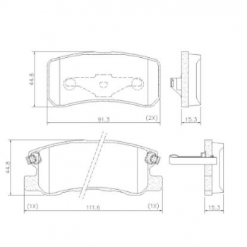 PASTILHA FREIO - TRASEIRA   -   MITSUBISHI OUTLANDER LONAFLEX
