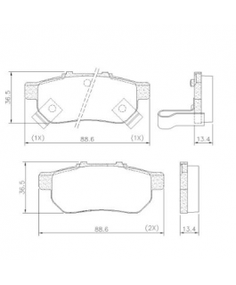 PASTILHA FREIO TRASEIRA LONAFLEX