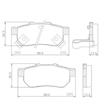 PASTILHA FREIO TRASEIRA LONAFLEX