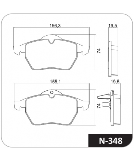 PASTILHA - GM CALIBRA 2.0I 16V 4X4 - TURBO 94/97 D TEVES  GM CALIBRA 2.5 V6 94/97 D TEVES  GM VECTRA 2.0 16V CD 96/98 D COBREQ