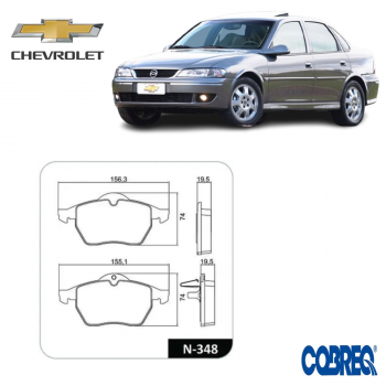 PASTILHA - GM CALIBRA 2.0I 16V 4X4 - TURBO 94/97 D TEVES  GM CALIBRA 2.5 V6 94/97 D TEVES  GM VECTRA 2.0 16V CD 96/98 D COBREQ