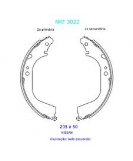 SAPATA-NISSAN - FRONTIER / PATHFINDER / X-TERRA - 01/1996 - 12/2008 - SEM ABS SAPATA S\ HASTE - TRASEIRO NAKATA