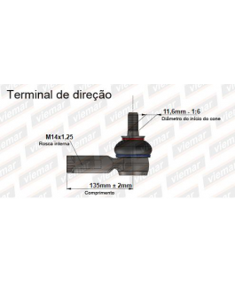 Terminal De DireÇÃo - Esquerdo - Fiat / Jeep-fiat Toro 17/, Jeep Compass 17/, Jeep Renegade 15/