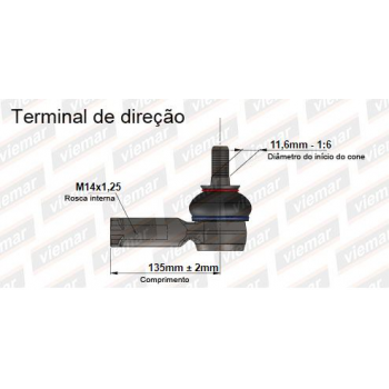 Terminal De DireÇÃo - Esquerdo - Fiat / Jeep-fiat Toro 17/, Jeep Compass 17/, Jeep Renegade 15/