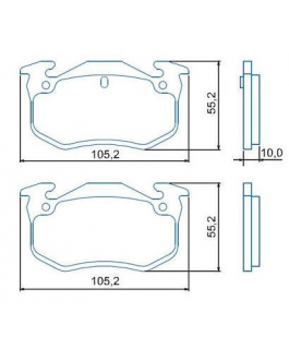 Pastilha Freio - CitroËn / Peugeot / Renault - 206 / 207 / 306 / Megane / Xsara - 01/1993 - 12/2012 - Break / Sw - Com A