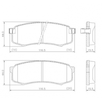 Pastilha Freio  Tras Hilux