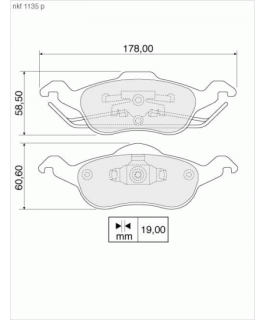 PASTILHA FREIO - PF D FORD FOCUS HATCH 1.8GL  SISTEMATEVES BENDIX
