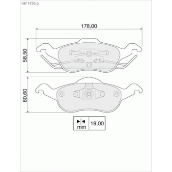 PASTILHA FREIO - PF D FORD FOCUS HATCH 1.8GL  SISTEMATEVES BENDIX