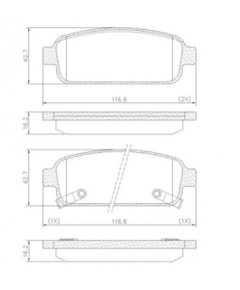 PASTILHA FREIO TRAS CRUZE LONAFLEX