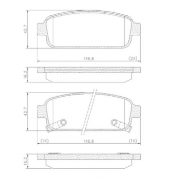 PASTILHA FREIO TRAS CRUZE LONAFLEX