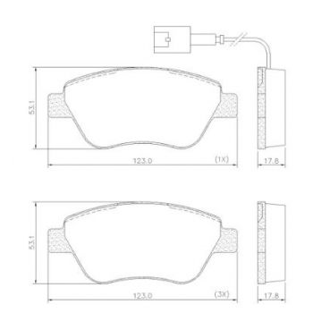 Pastilha Freio  Stilo  1.8  C/sensor