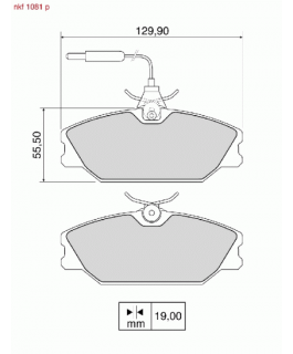 PASTILHA FREIO - PF C/ALARME  D RENAULT MEGANE SCENIC 1.6  SISTEMAGIRLING BENDIX