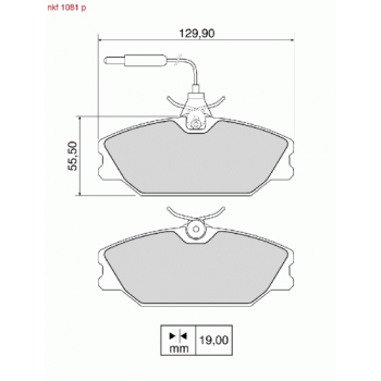 PASTILHA FREIO - PF C/ALARME  D RENAULT MEGANE SCENIC 1.6  SISTEMAGIRLING BENDIX