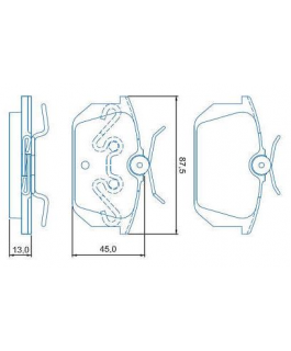 Pastilha Freio - 145 1.4/ 1.6/ 1.7 94/95 
145 1.6 Ts 97/... 
145 1.7 16v 94/95 
155 1.7 Twin Spark 92/97 
155 1.8 Ts/ 1.