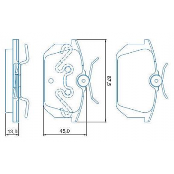 Pastilha Freio - 145 1.4/ 1.6/ 1.7 94/95 
145 1.6 Ts 97/... 
145 1.7 16v 94/95 
155 1.7 Twin Spark 92/97 
155 1.8 Ts/ 1.