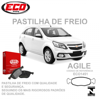 PASTILHA FREIO - DIANTEIRA   - CELTA 1.0, 1.4 10/...  CORSA 1.0 ECOPADS