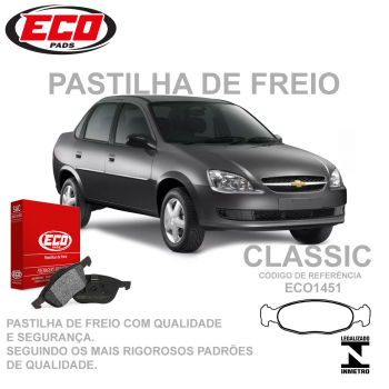 PASTILHA FREIO - DIANTEIRA   - CELTA 1.0, 1.4 10/...  CORSA 1.0 ECOPADS