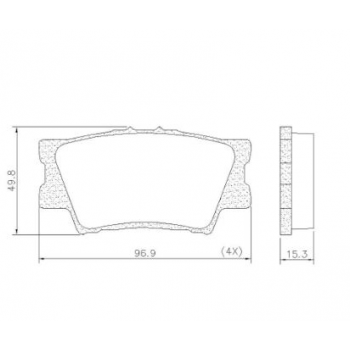 PASTILHA FREIO TOYOTA RAV4 FRASLE
