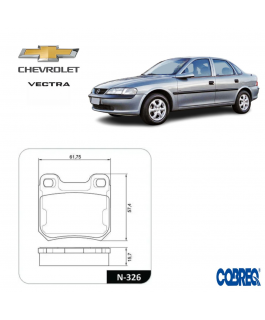 PASTILHA - GM CALIBRA 06-89/12-97 T  GM VECTRA 2.0 CD 93/96 T TEVES  GM VECTRA 2.0 GLS 93/96 T TEVES  GM VECTRA 2.0 G COBREQ