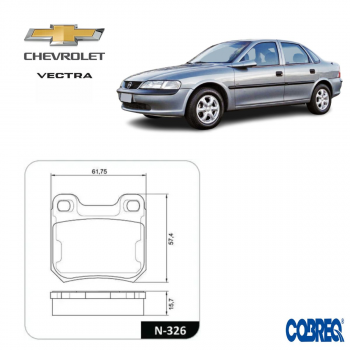 PASTILHA - GM CALIBRA 06-89/12-97 T  GM VECTRA 2.0 CD 93/96 T TEVES  GM VECTRA 2.0 GLS 93/96 T TEVES  GM VECTRA 2.0 G COBREQ