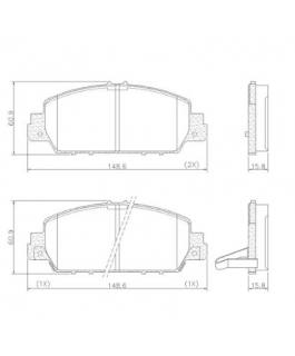 PASTILHA FREIO - (DIANTEIRA) - HONDA: HRV 1.8 EX 2015/... - HR-V 1.8 EXL 2015/... - HR-V LX 2015/... - HR-V 1.8 TOURING LONAFLEX