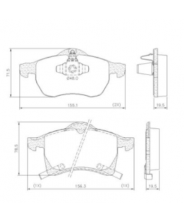 Pastilha-gm - Astra / Meriva / Vectra / Zafira - 01/2003 - 12/2013 - Gtx - Sem Abs - 1.4 8v / 2.0 16v / 2.0 8v Teves - A