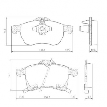 Pastilha-gm - Astra / Meriva / Vectra / Zafira - 01/2003 - 12/2013 - Gtx - Sem Abs - 1.4 8v / 2.0 16v / 2.0 8v Teves - A