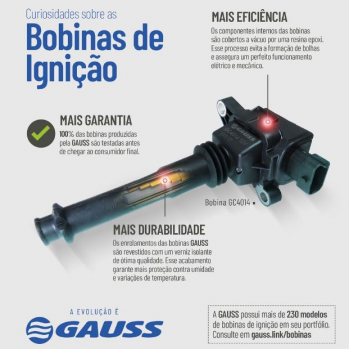 BOBINA DE IGNICAO GC4131 GAUSS BOBINA DE IGNICAO GC4131 GAUSS