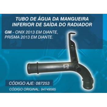 Tubo Dagua - Agua Da Mangueira Inferior De Saida Do Radiador - Chevrolet Onix 2013 Em Diante / Prisma 2013 Em Diante Cod