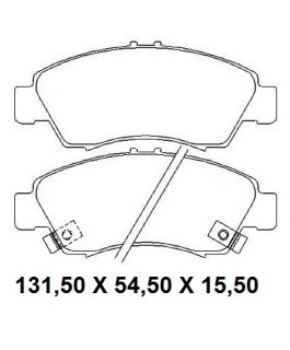 Pastilha-honda - Civic - 01/1991 - 12/1995 - Com Abs - 1.3 16v / 1.5 16v Akebono - Dianteiro