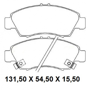 Pastilha-honda - Civic - 01/1991 - 12/1995 - Com Abs - 1.3 16v / 1.5 16v Akebono - Dianteiro