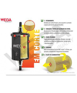 FILTRO COMBUSTIVEL - KA/ FIESTA FLEX SIGMA 1.0/ 1.5/ 1.6 16V 14 -- 15 / ECOSPORT 1.5/ 1.6/ 2.0 2012--> WEGA