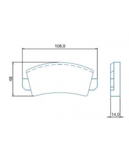 PASTILHA FREIO - PF D FIAT FIORINO FURG/PICK-UP  SISTEMABENDI BENDIX