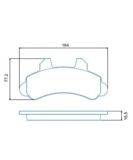 PASTILHA FREIO - PF D GM PICK-UP A20/C20/D20   93>94  SISTEMABENDIX BENDIX