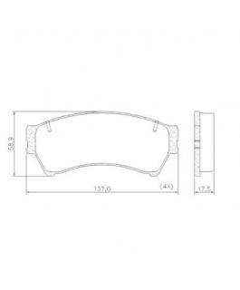 PASTILHA-FORD - FUSION - 01/2006 - 12/2012 - COM ABS - 2.3 16V FOMOCO - DIANTEIRO LONAFLEX