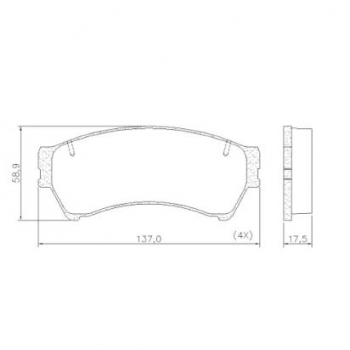 PASTILHA-FORD - FUSION - 01/2006 - 12/2012 - COM ABS - 2.3 16V FOMOCO - DIANTEIRO LONAFLEX
