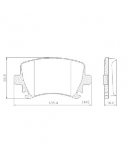 PASTILHA-VW - BORA / JETTA / NEW BEETLE / SAVEIRO / TIGUAN - 01/2005 - 12/2018 - COM ABS - 1.6 16V / 2.0 / 2.0 16V / 2.0 LONAFLEX