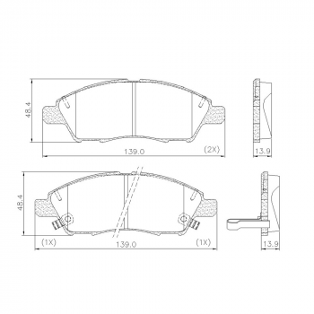 Pastilha Freio - Nissan - March / Versa - 01/2012 - 06/2018 - Com Abs - 1.0 8v / 1.6 16v - Dianteiro