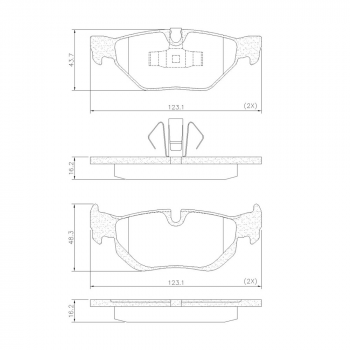 Pastilha Freio  - Traseira Bmw