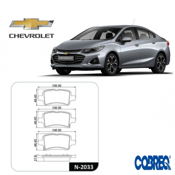 Pastilha Freio Traseira Cruze ( C/ Anti - Ruido )