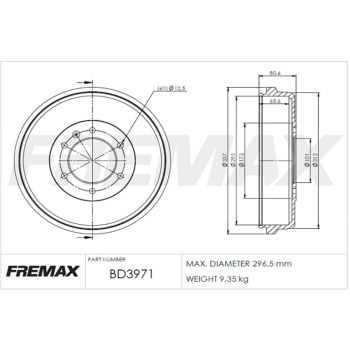 Tambor De Freio,  Traseiro,  - Gm S10 2.5 4x2 2015/2016